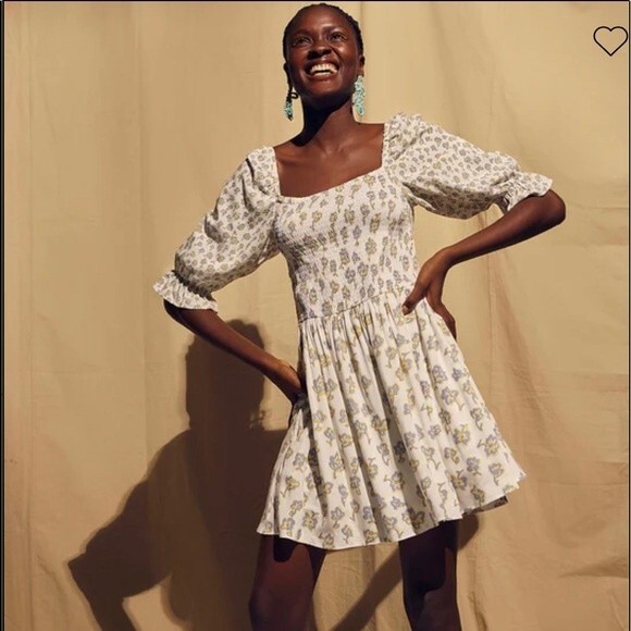 French Connection Doris Smock Mini Dress - NWT - Size 6 - Picture 2 of 10